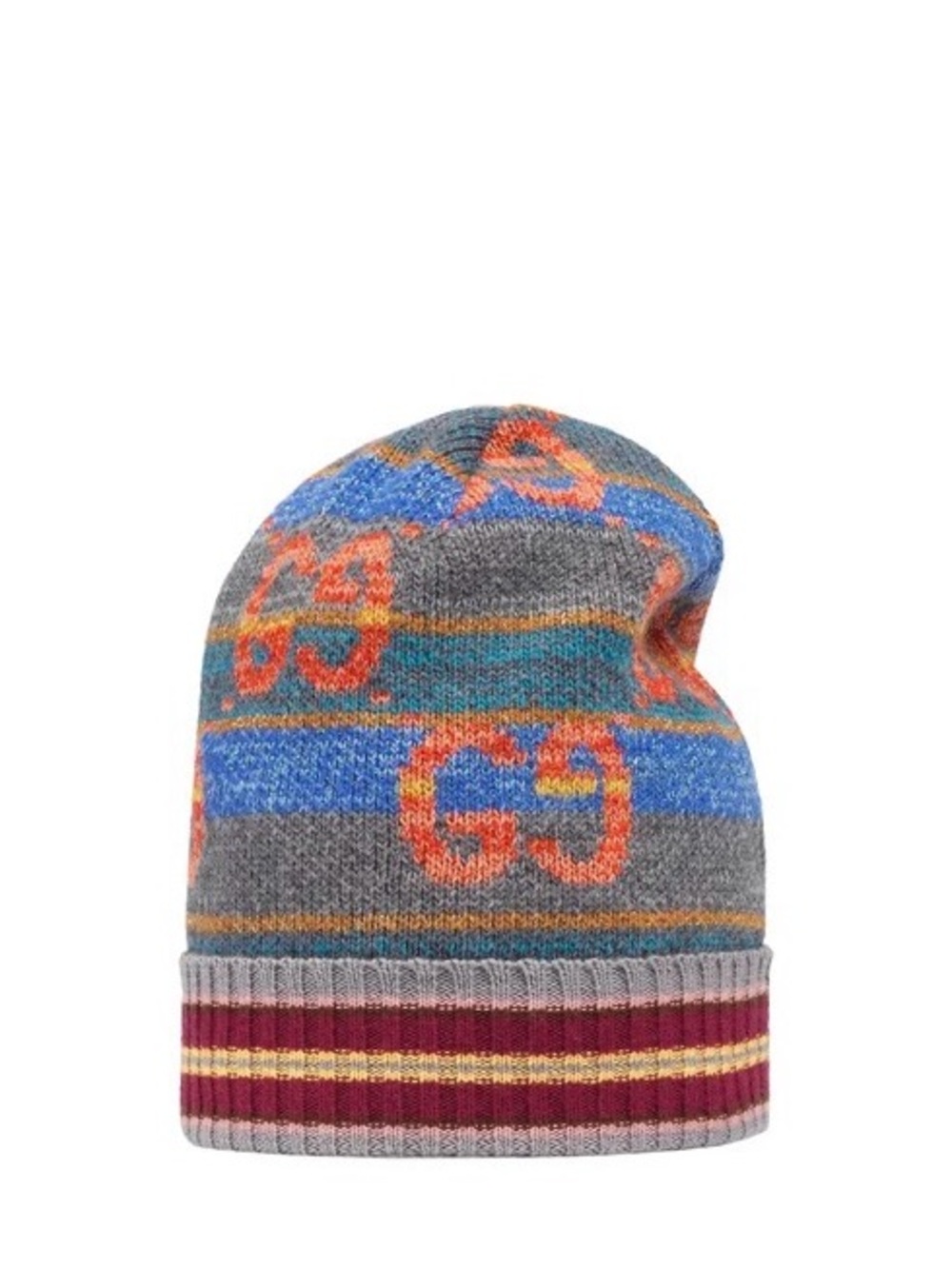 Gucci GG Striped Wool Lamé Hat